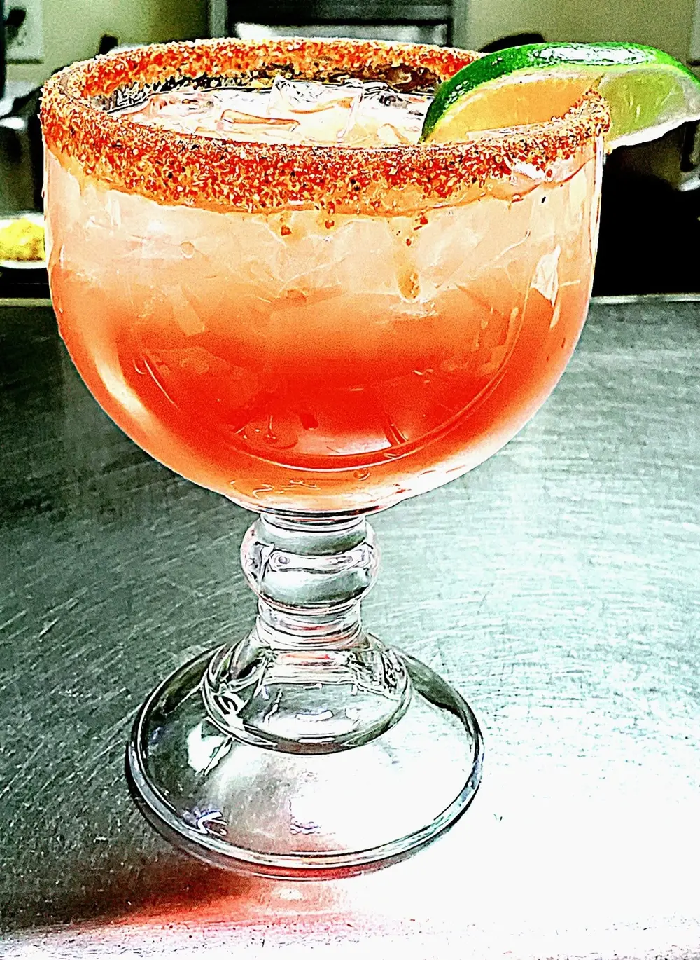 Chile-rimmed margarita